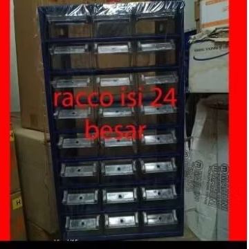 Rak komponen RACCO rak komponen serbaguna isi 24 slot laci