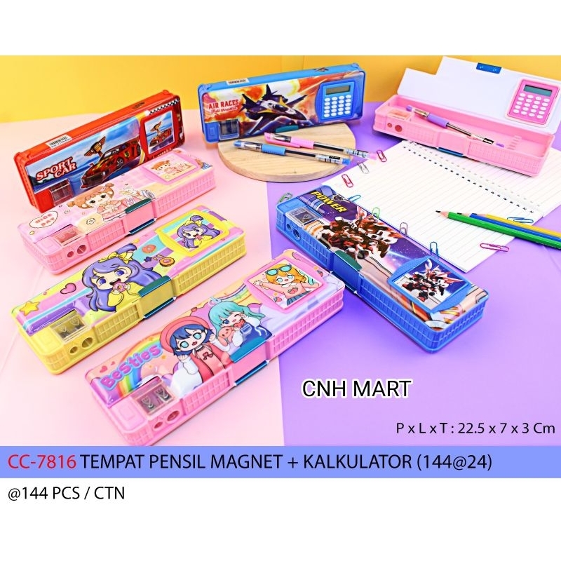 

Tempat Pensil Magnet Kalkulator + Rautan Karakter CC-7816 - Kotak Pensil Magnet Kalkulator Fancy