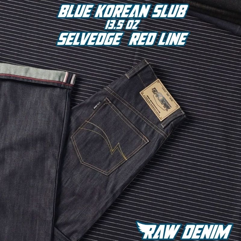 TOTAL DENIM blue korean slub selvedge acc /celana denim jeans