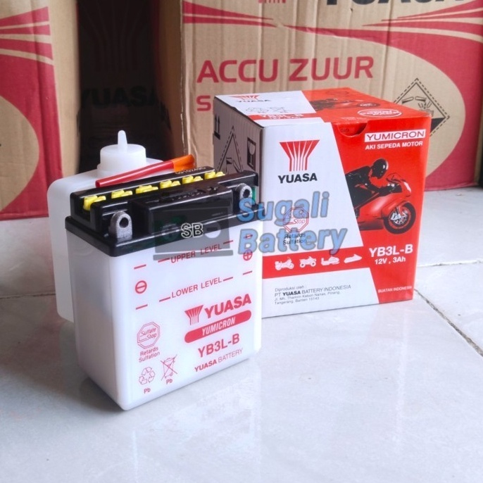 KODE T6T Aki Motor RX KING RXZ RX SPECIAL YUASA YB3LB Accu Basah 12volt 3Ah