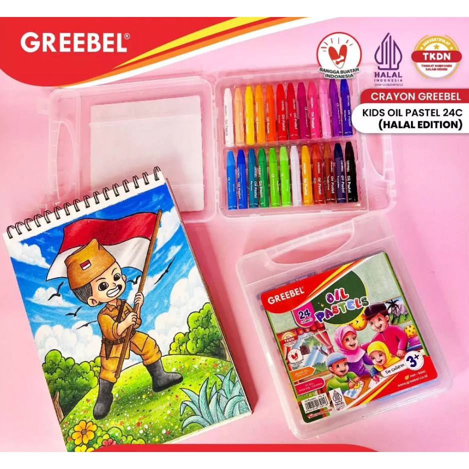

GREEBEL Crayon Krayon Oil Pastel Halal Edition 24 Warna