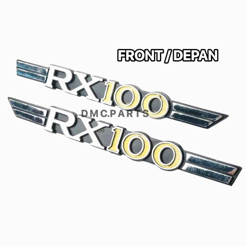 EMBLEM LOGO TIMBUL YAMAHA RX100 RX 100 TUTUP COVER BOX BODY BODI ACCU AKI KANAN - KIRI
