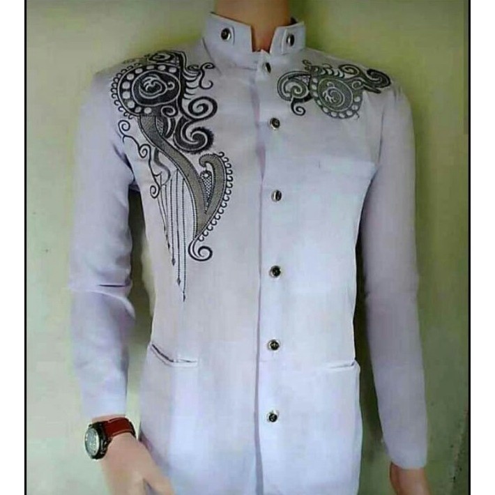 Jasko Jas Koko / Jasko Putih Bordir / Koko Muslim Pria / Jasko Pria / Jas Pria / Jas Ustadz