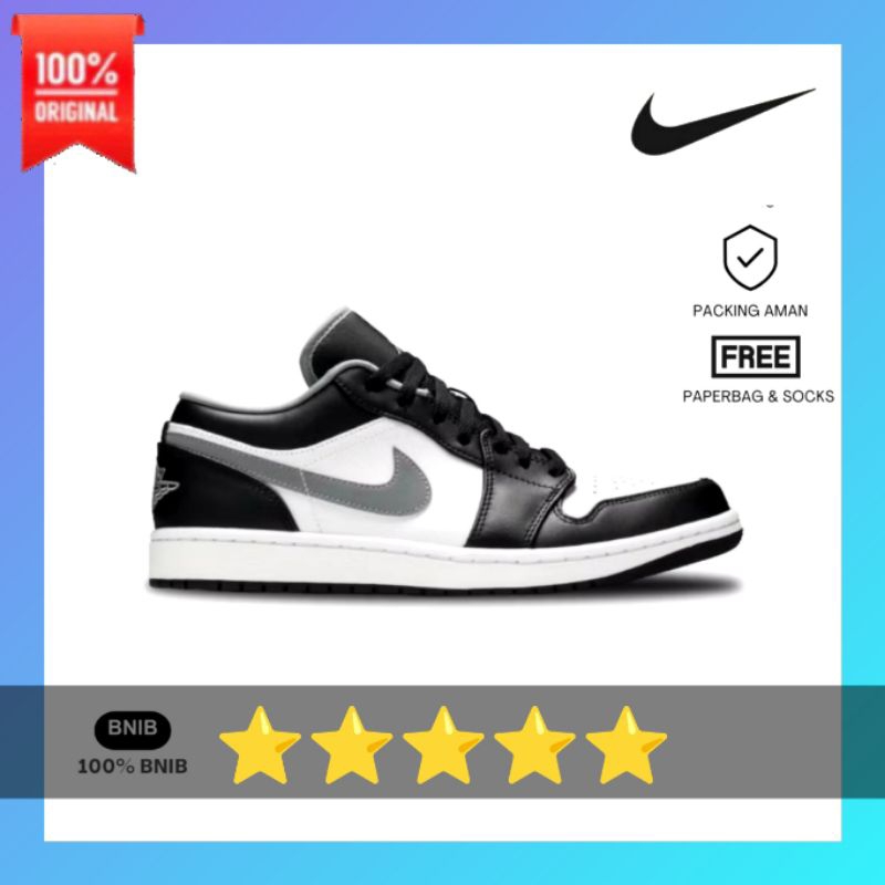 [NEW] Nike Air Jordan 1 Low Black Medium Grey 100% BNIB / Air Jordan 1 Low Black Medium Grey / Jorda