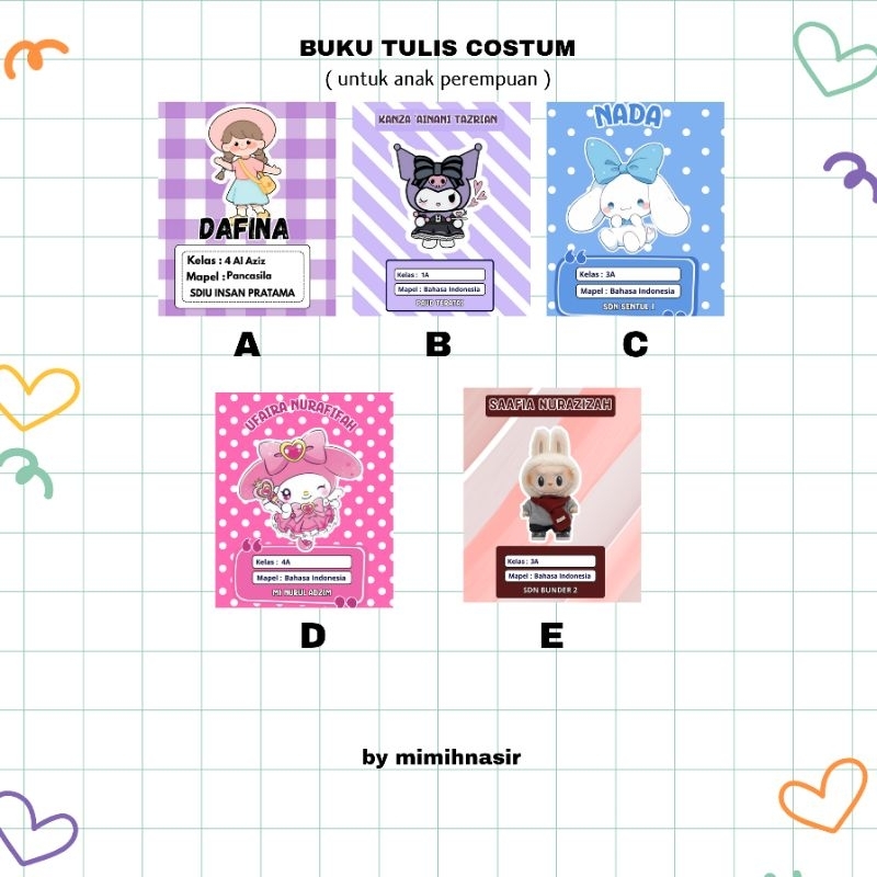 

Buku tulis cover custom