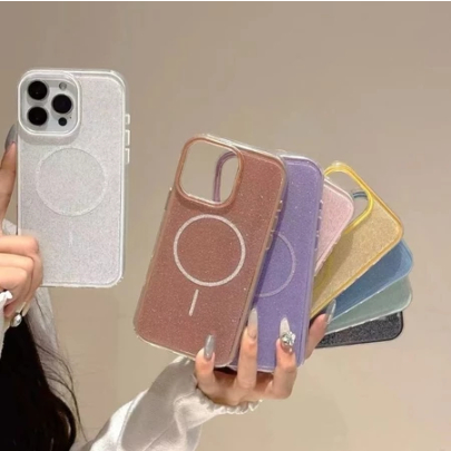 casing gliter iphone 11 - 16 / casing estetik warna pastel /soft case gliter / GLITER