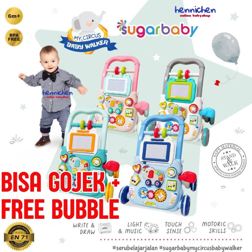 Sugar Baby Circus Walker Mini Car Push Baby  Spacebaby  2in1 Walker Playmat Baby Walker KODE H7D5