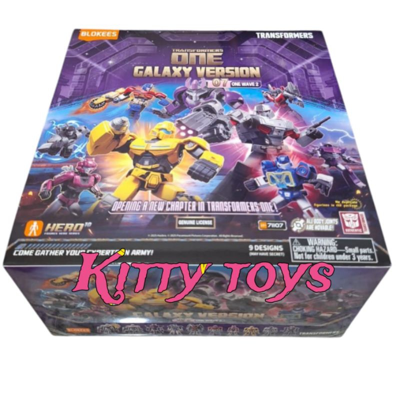 BLINDBOX 1 KOTAK ISI 9 PCS Blokees Transformers One Galaxy Version 07 One Wave 2  Karakter Megatron 