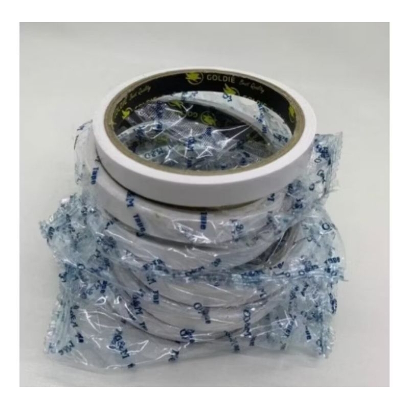 

double tape perekat selotip dabel dobel tip 1/2 0.5 inchi panjang 7 meter