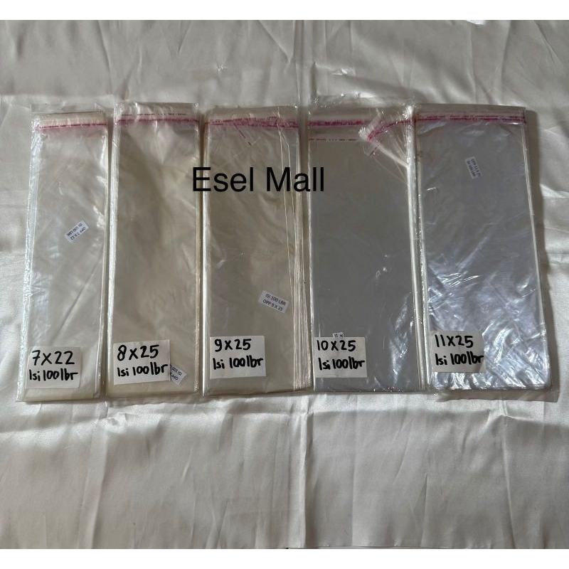 Plastik Opp Seal Lem 7x22 8x25 9x25 10x25 11x25 Bening Isi 100 lbr/Plastik Opp Roti