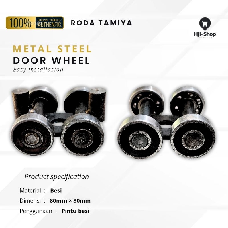 Roda Atas Tamiya Polos & Jalu - Roda Pintu Besi Canal