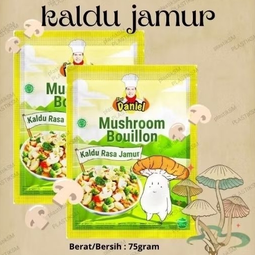 

KALDU JAMUR PENYEDAP RASA DARI (CHEF DANIEL) MASHROOM BOUILLON/per 1 BUNGKUS /KALDU JAMUR/PENYEDAP MAKANAN/PENYEDAP MAKANAN/BUMBU BUBUK /BUMBU MASAK/