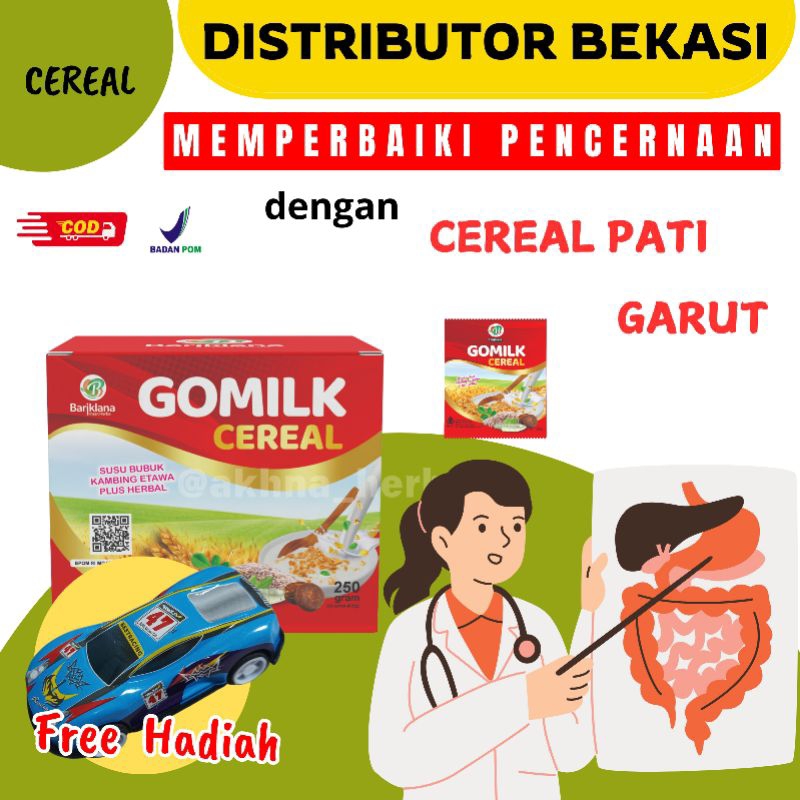 

[BISA COD + GARANSI] GOMILK SEREAL ISI 10 SACHET | PENCERNAAN SEHAT & AMAN