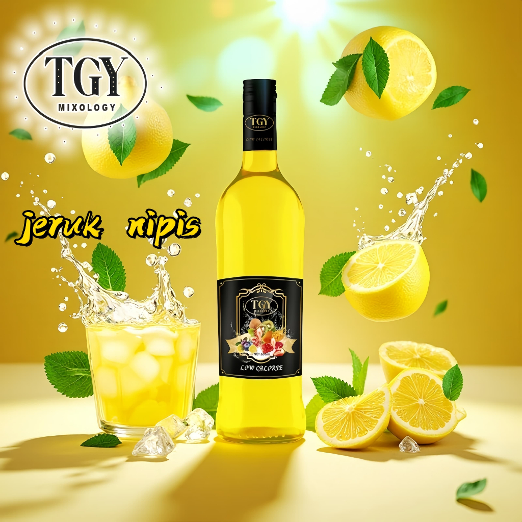 

TGY MIXOLOGY Sirup cair minuman lemon pekat -HALAL-750ML-Syrup