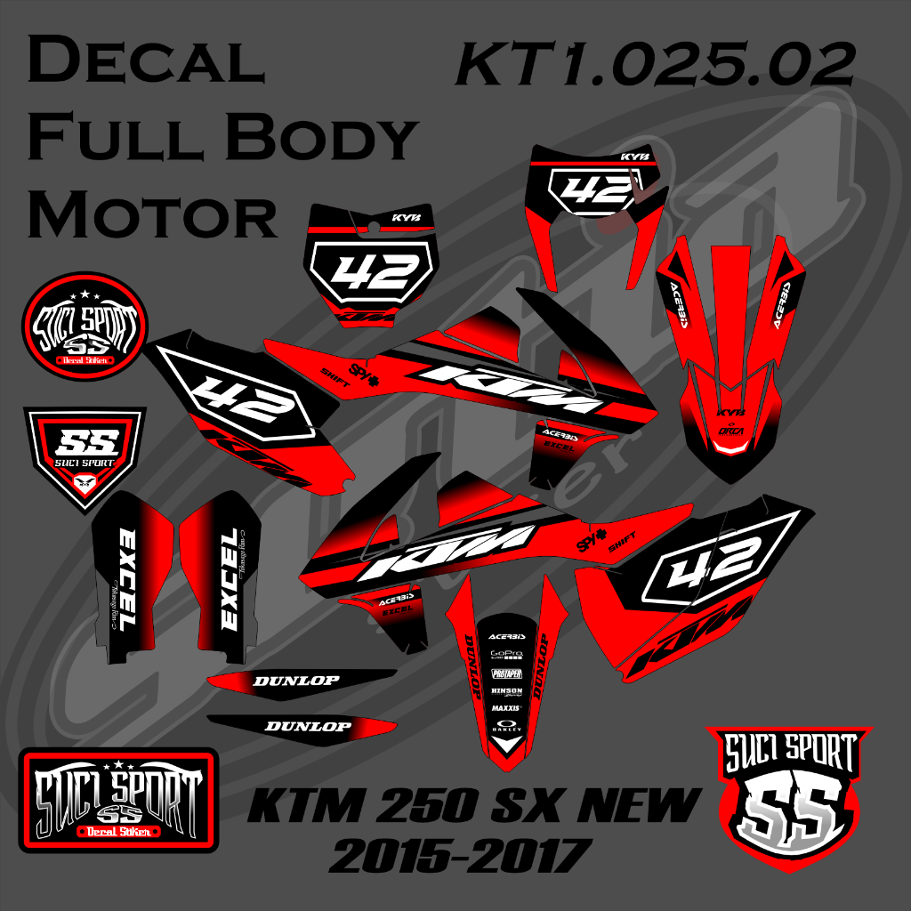 DECAL KTM 250 2015-2017/KTM SIXDAY SETIASTICKER2