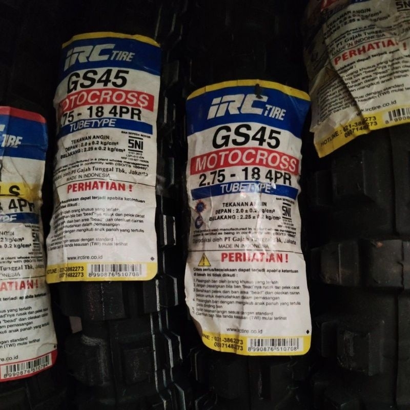 ban luar IRC 275-18 gs45 trail TR semi tahu ring 18 trials
