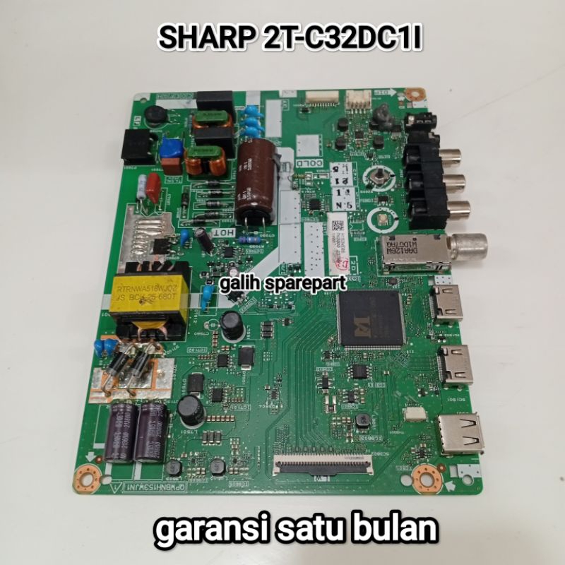MAINBOARD TV LED DIGITAL SHARP 2T-C32DC1I MB - MOBO - MODUL - MOTHERBOARD MESIN TV LED