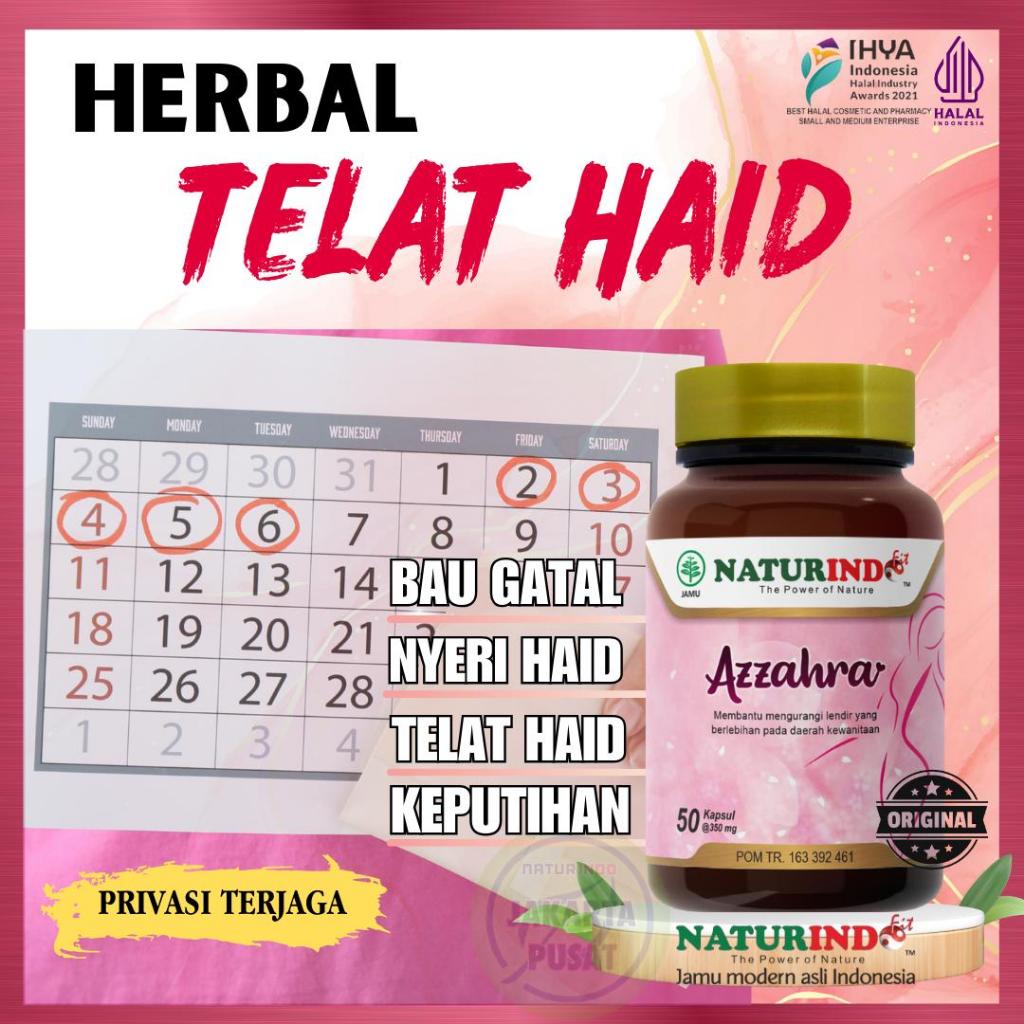 Azzahra Naturindo Jamu Pelancar Haid Herbal Telat Haid 1 Minggu 1 2 3 Bulan Mens  Menstruasi Perlanc