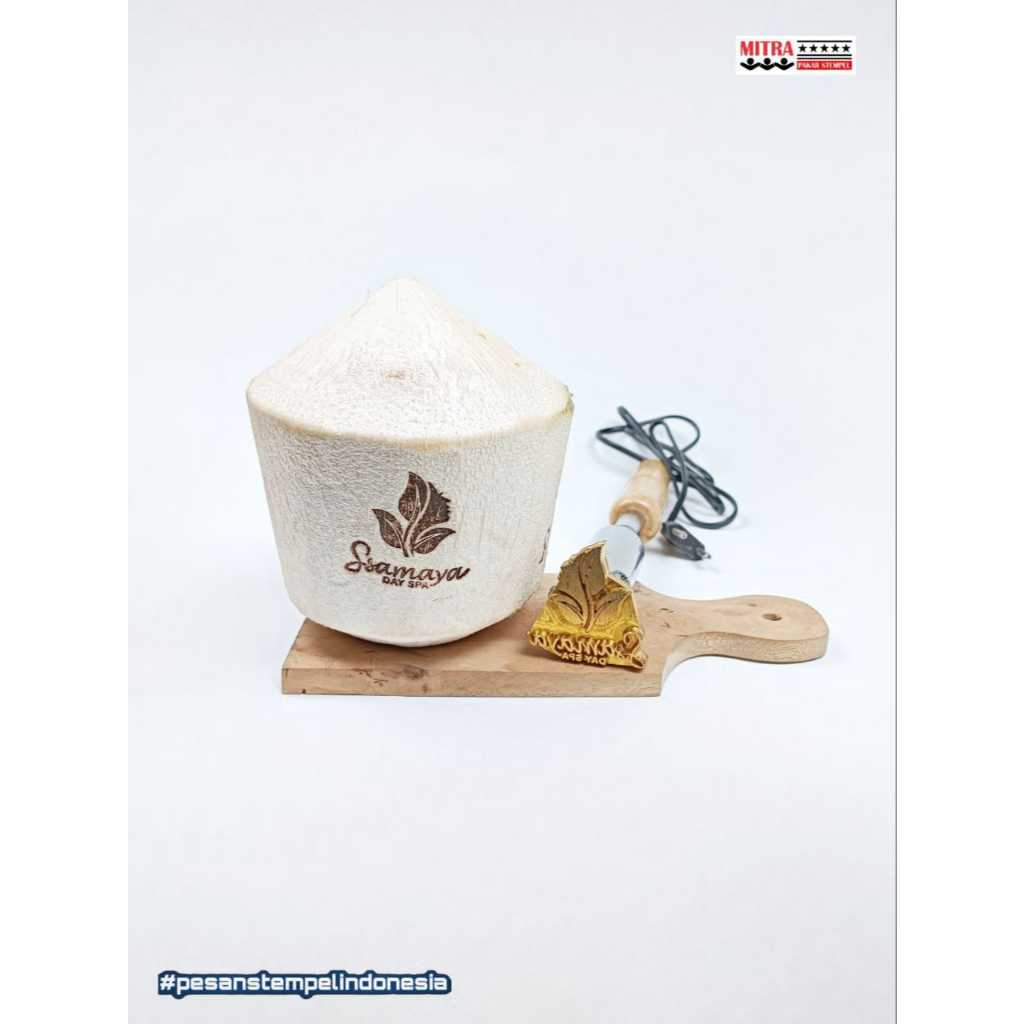 

Jual Hotstamp Kelapa Solder Stempel Bakar Roti Hotstamp Cake burger Plat Kuningan Emboss kelapa Stamp