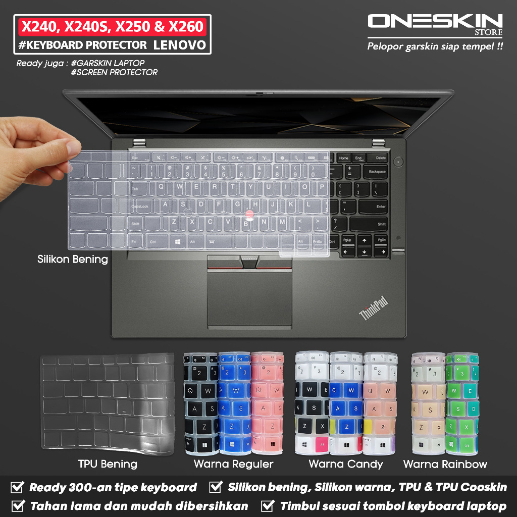 Pelindung Keyboard Protector Cover kompatibel untuk Lenovo Thinkpad X240 X240S X250 X260 Tpu Silikon