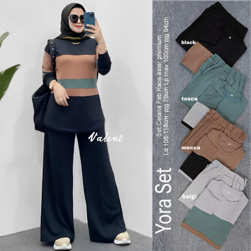 Yora Set knit setelan wanita by Valent best seller