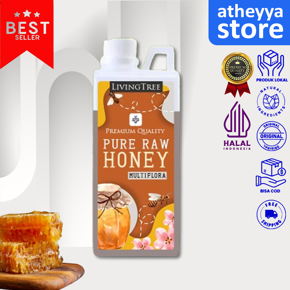 

Madu Multiflora Murni 1 Kg Madu Asli Pure Natural Raw Honey Herbal Premium LivingTree