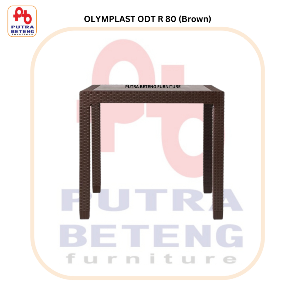 Meja Plastik Rattan Olymplast ODT R 80
