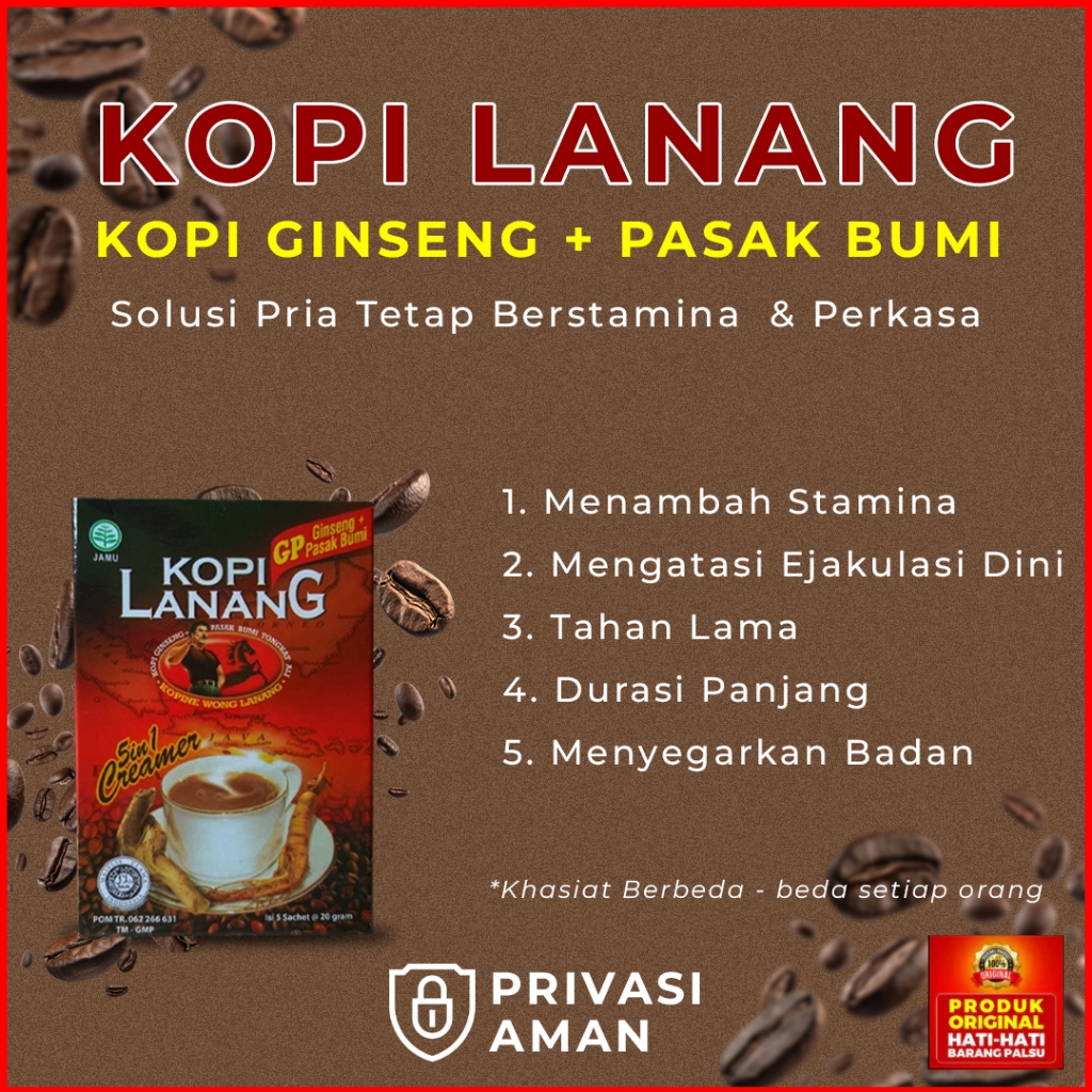 

KOPI LANANG Penambah Stamina Pria Bikin Kuat Tahan lama - Kopi Jreng 100% Original