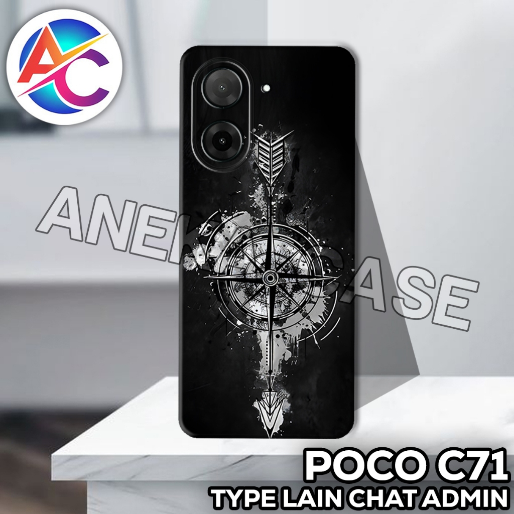 AC76/Case Poco C71/Motif KOMPAS/softcase Poco C71/casing Poco C71/silikon Poco C71