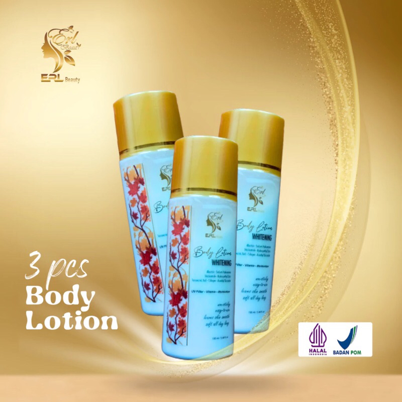 Paket 3pcs body lotion ERL beauty Sabun Rice Erl