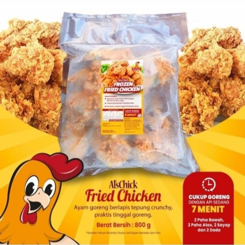 

All's chick fried chicken ayam kentucky ayam goreng lapis tepung krunchy 800 gram