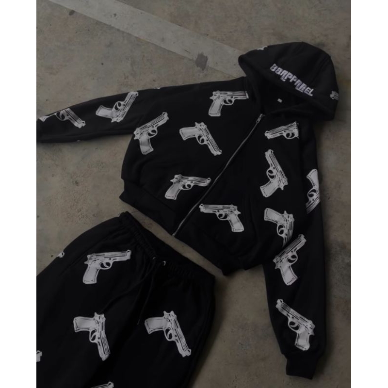 Hoodie boxy zipper ykk 88 apparel