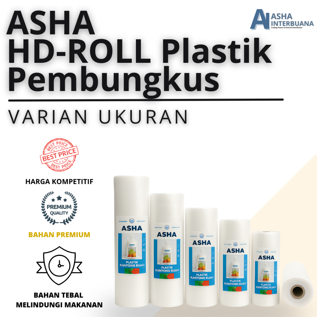 ASHA PLASTIK BUAH PLASTIK FOTOCOPY ROLL PLASTIK SAYUR PLASTIK ROLL BUAH