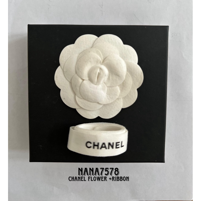 

Chanel ribbon + camelia flower
