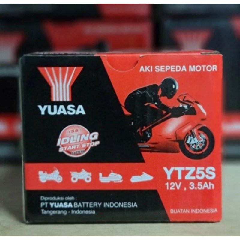 Aki Motor Matic/Mio Merk Yuasa YTZ5S (Original) (GTZ5S/GTZ-5S)