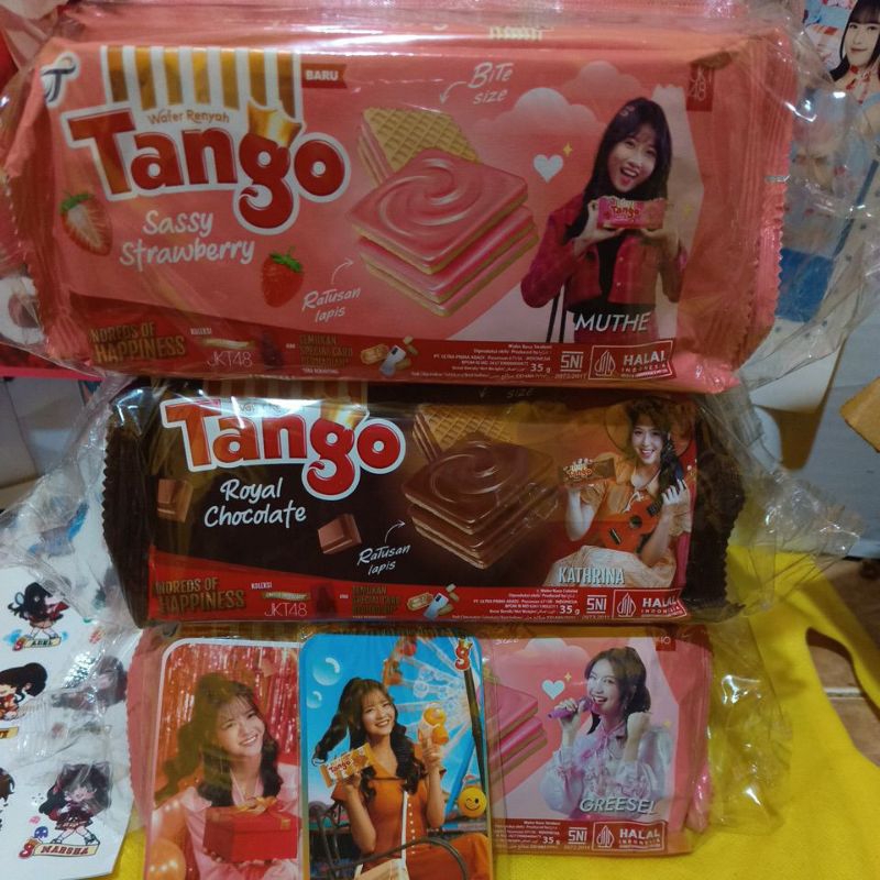 Wafer Tango x Jkt48 Photocard V3 Terbaru Harga satu Bungkus dan satu pak Bonus POSTER BISA CUSTOM