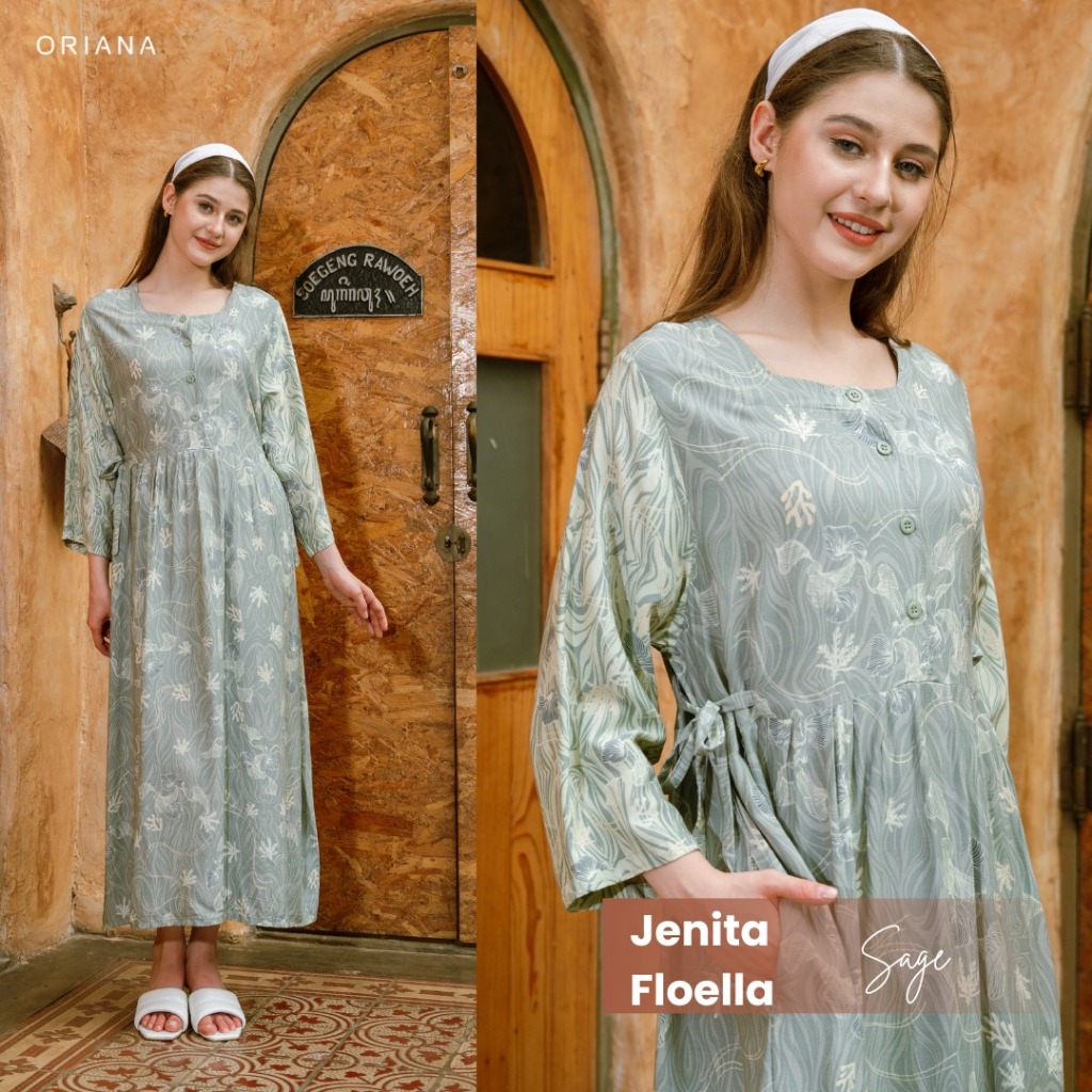 PROMO DISKON Oriana Dailywear Daster Busui Jenita Collection Daster Lengan Panjang