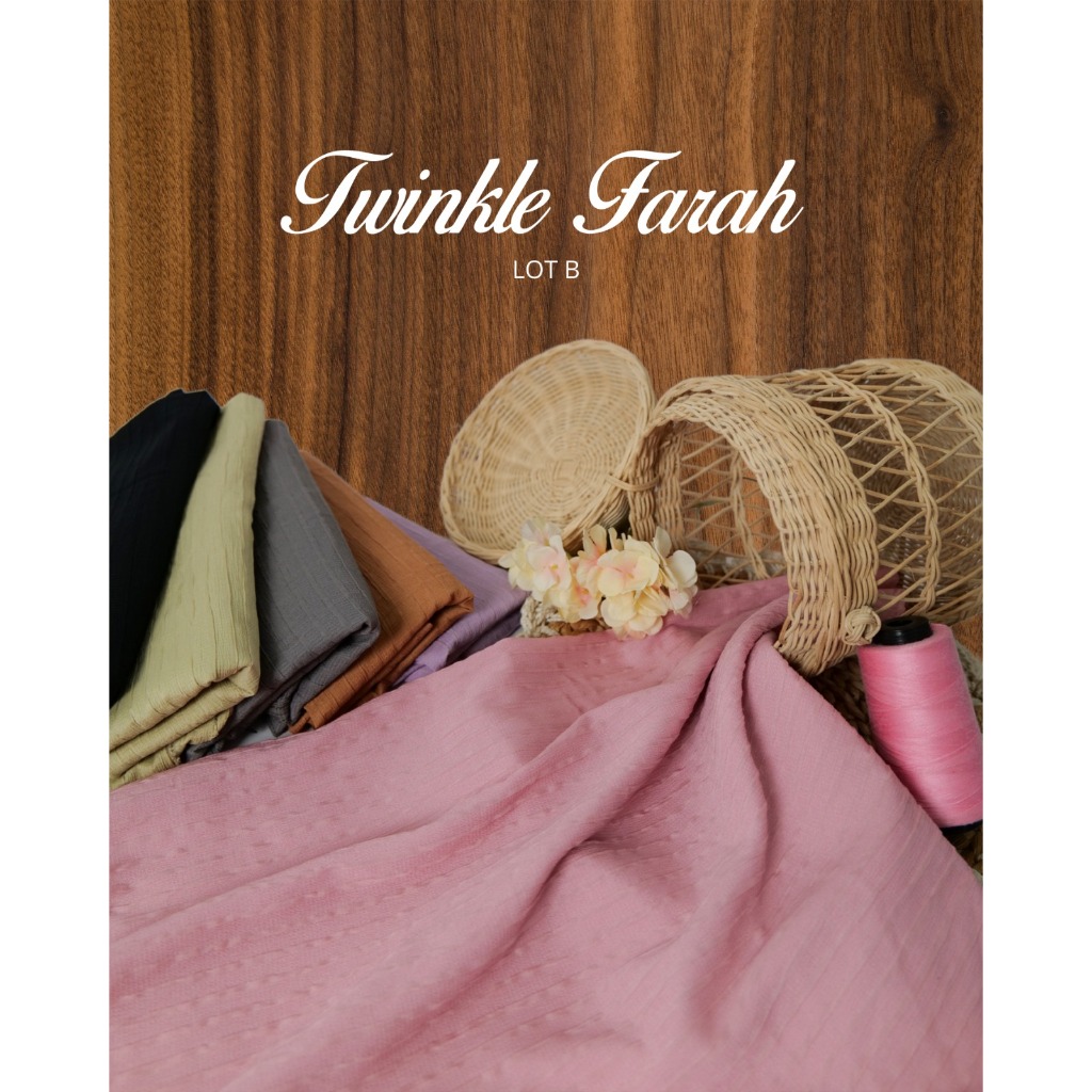 Alitextile 0,5 meter Twinkle farah ( Rinjenna)//Harga 1/2 meter/ blouse tunik dress