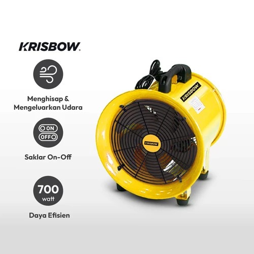Krisbow 12 Inch Blower Ventilator Industrial - Kuning