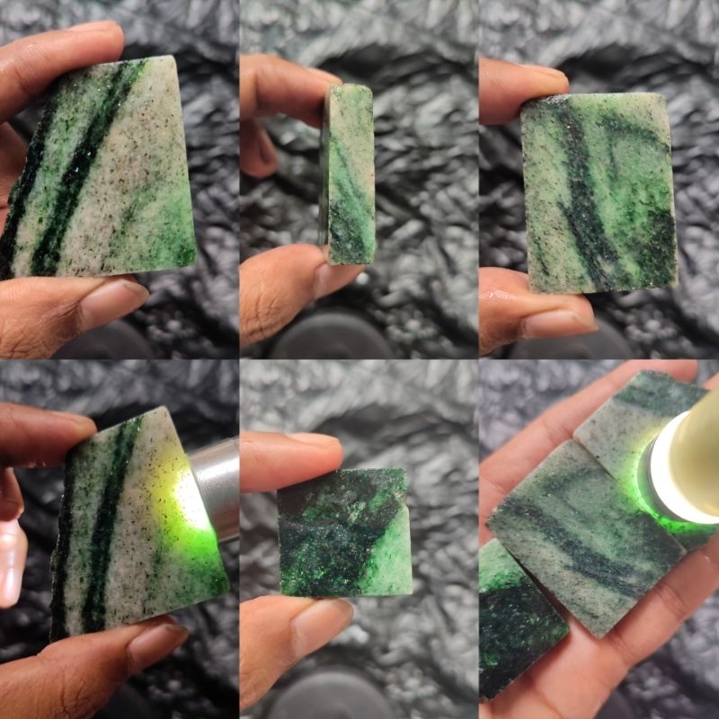 Batu akik pasir intan hijau/ Pasir intan hijau natural /Akik pasir intan