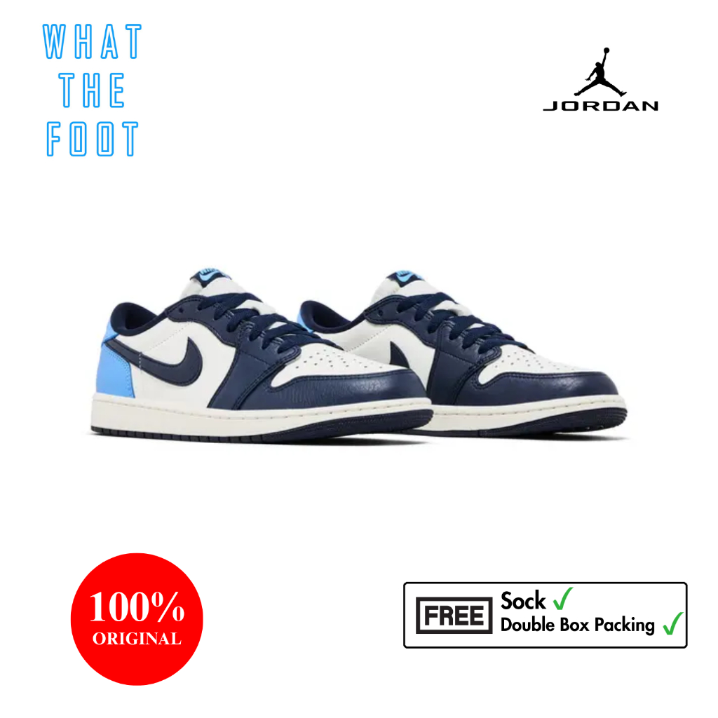 Nike Air Jordan 1 Retro Low OG 'Obsidian UNC' 100% ORIGINAL