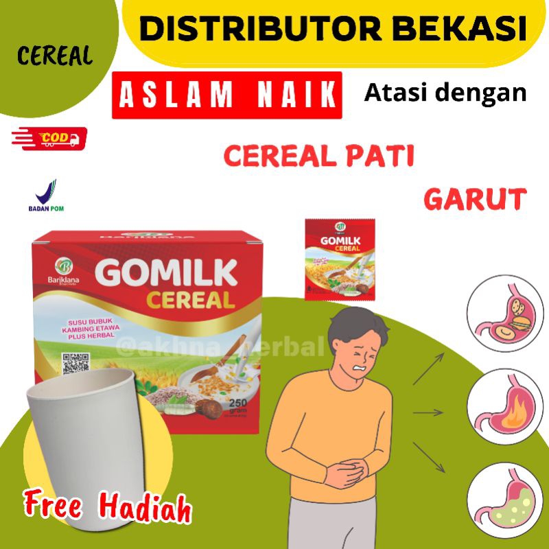 

[BISA COD + GARANSI] GOMILK SEREAL ISI 10 SACHET ATASI ASLAM NAIK