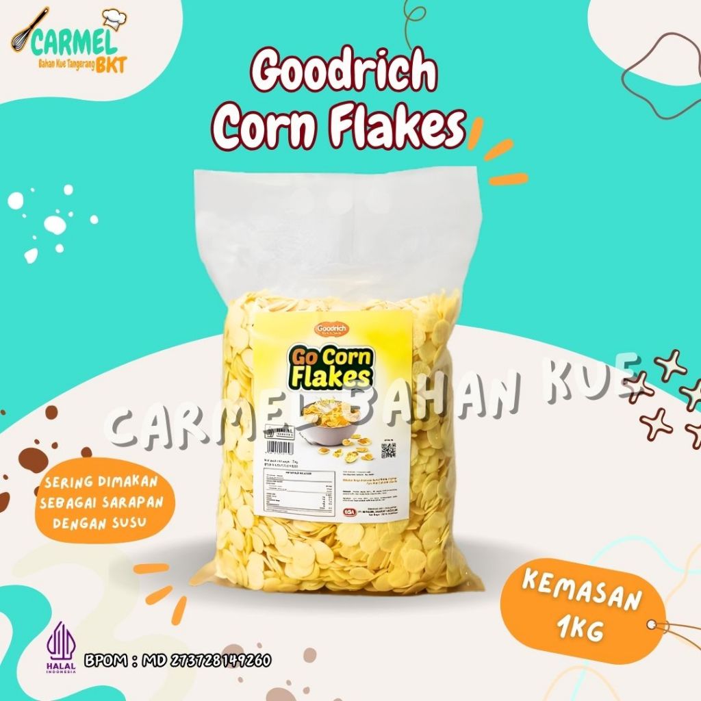 

Go Corn Flakes 1kg - Goodrich Sereal Jagung