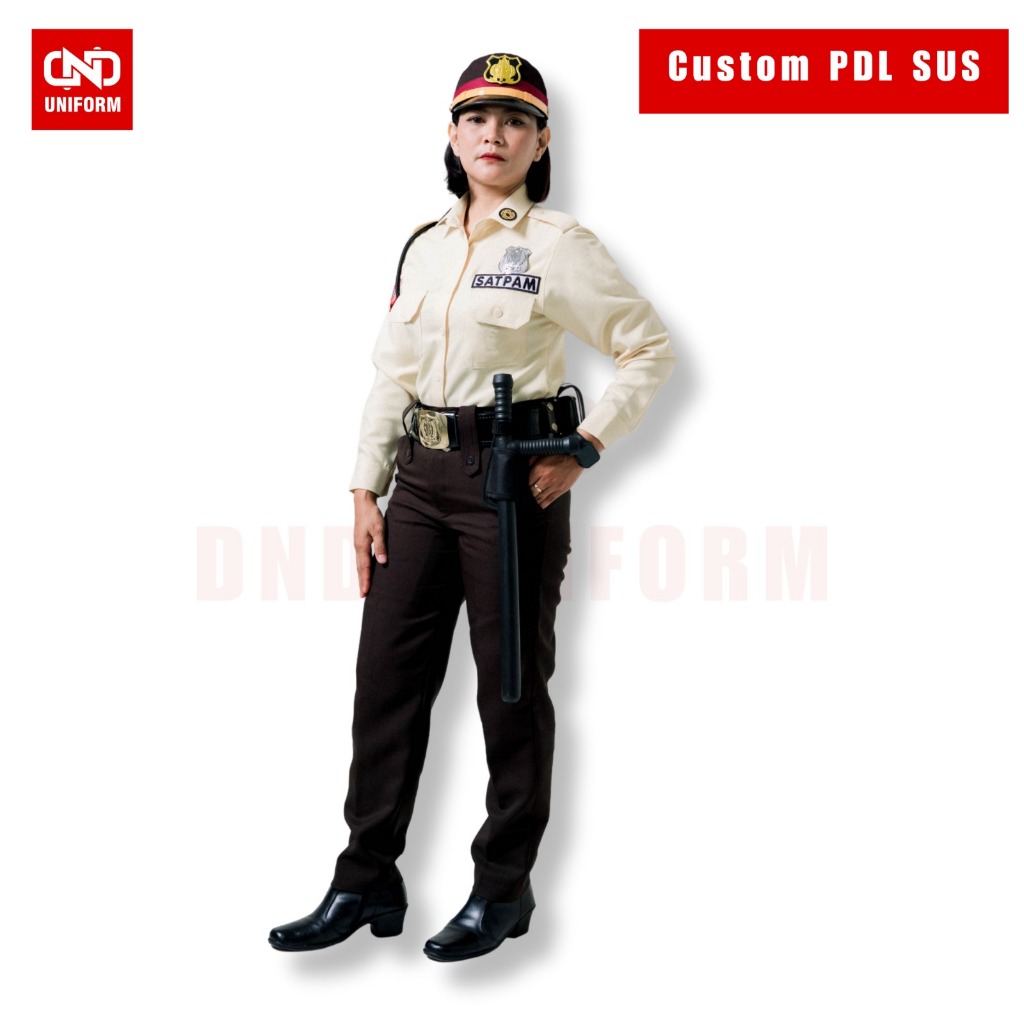 DND UNIFORM - CUSTOM SERAGAM PDL SUS (PDH SUS) WANITA SECURITY SATPAM  BAHAN GAIA NEO PREMIUM