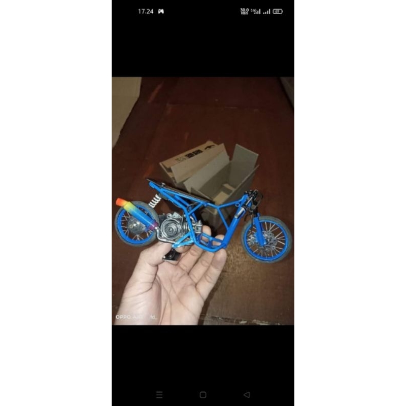 diecast miniatur motor drag honda Vario 110 techno