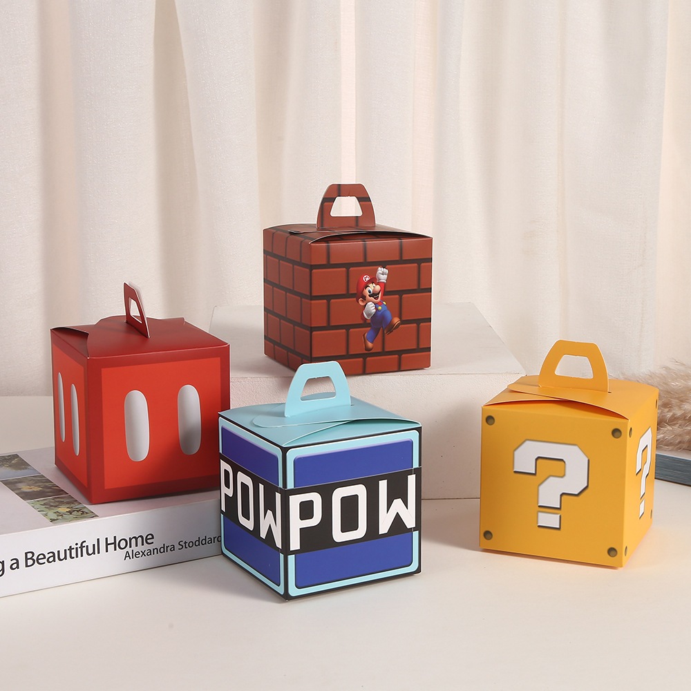 

Box Kotak Square 9x9x9cm SUPER MARIO - Hampers Ulang Tahun - Goodiebag Ultah - Kotak souvenir Mario