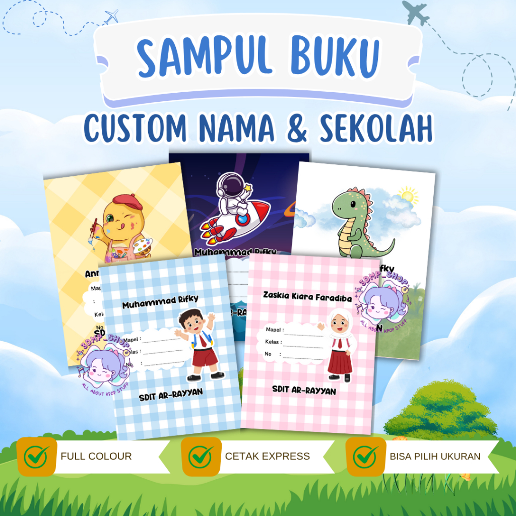 

SAMPUL BUKU CUSTOM NAMA / SEKOLAH