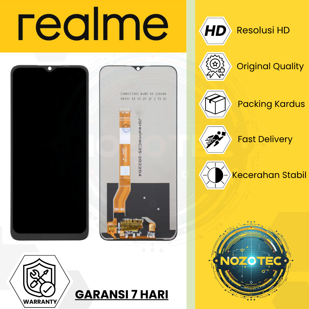 LCD TOUCHSCREEN HP REALME C35 / NARZO 50A PRIME SPAREPART LAYAR SENTUH FULLSET COMPLETE ORIGINAL NEW