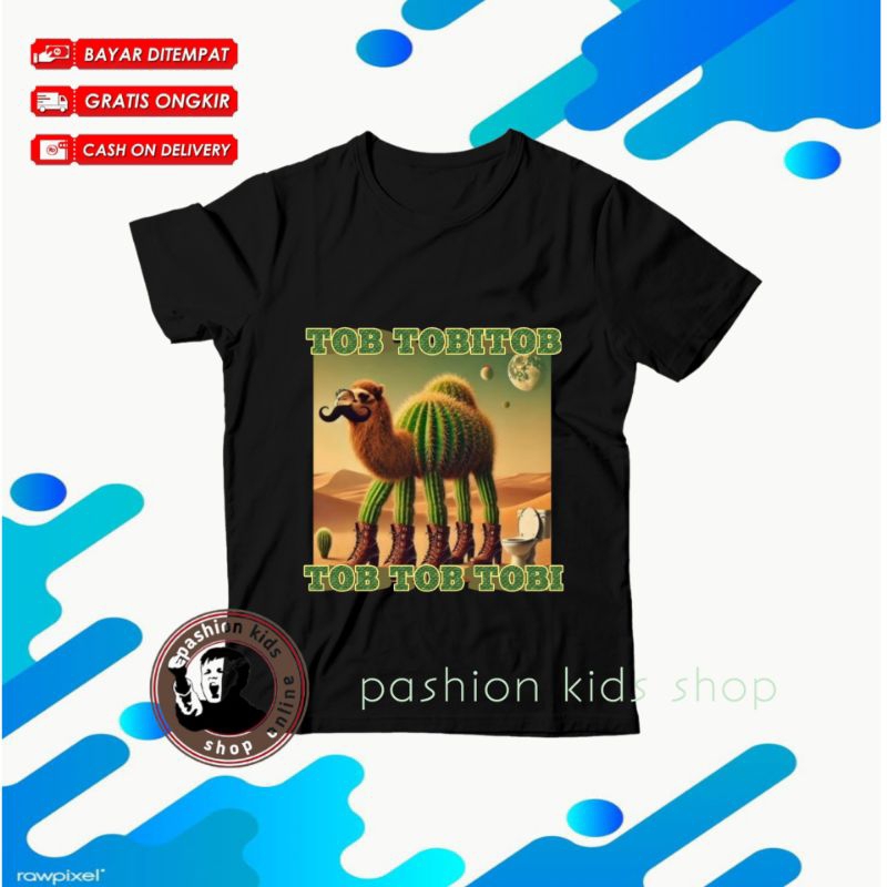 (BISA COD)baju kaos anak motif(tob tobi tob tob tob tobi) baju anak kaos distro T shirt pashion kids