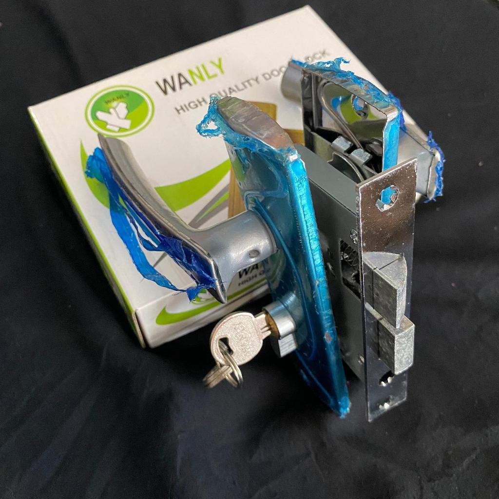 Handle + Kunci Pintu / Gagang Tarikan Rumah / Kunci Pintu Rumah Kecil